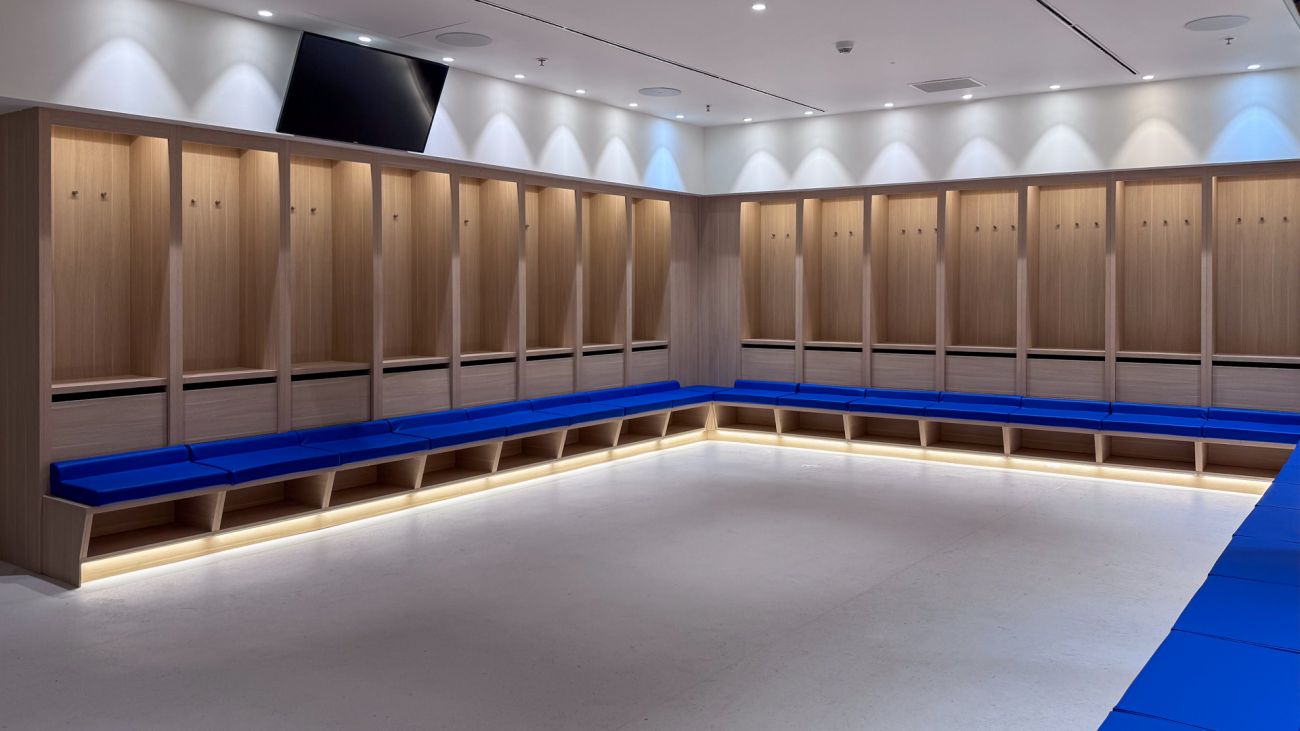 Udeholdets omklædningsrum på Camp Nou