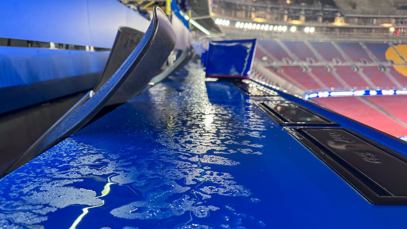 Pressepladser på Camp Nou