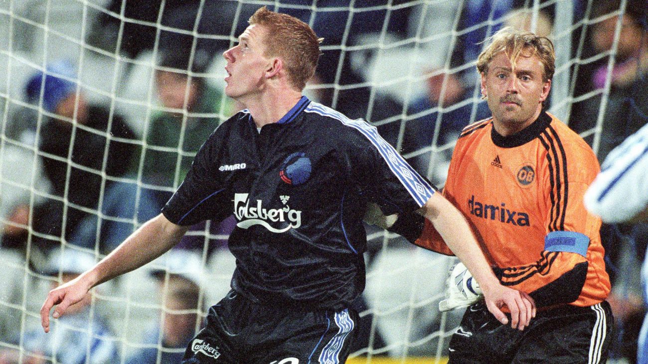 Thomas Kjærbye i aktion mod OB i sin F.C. København-debut