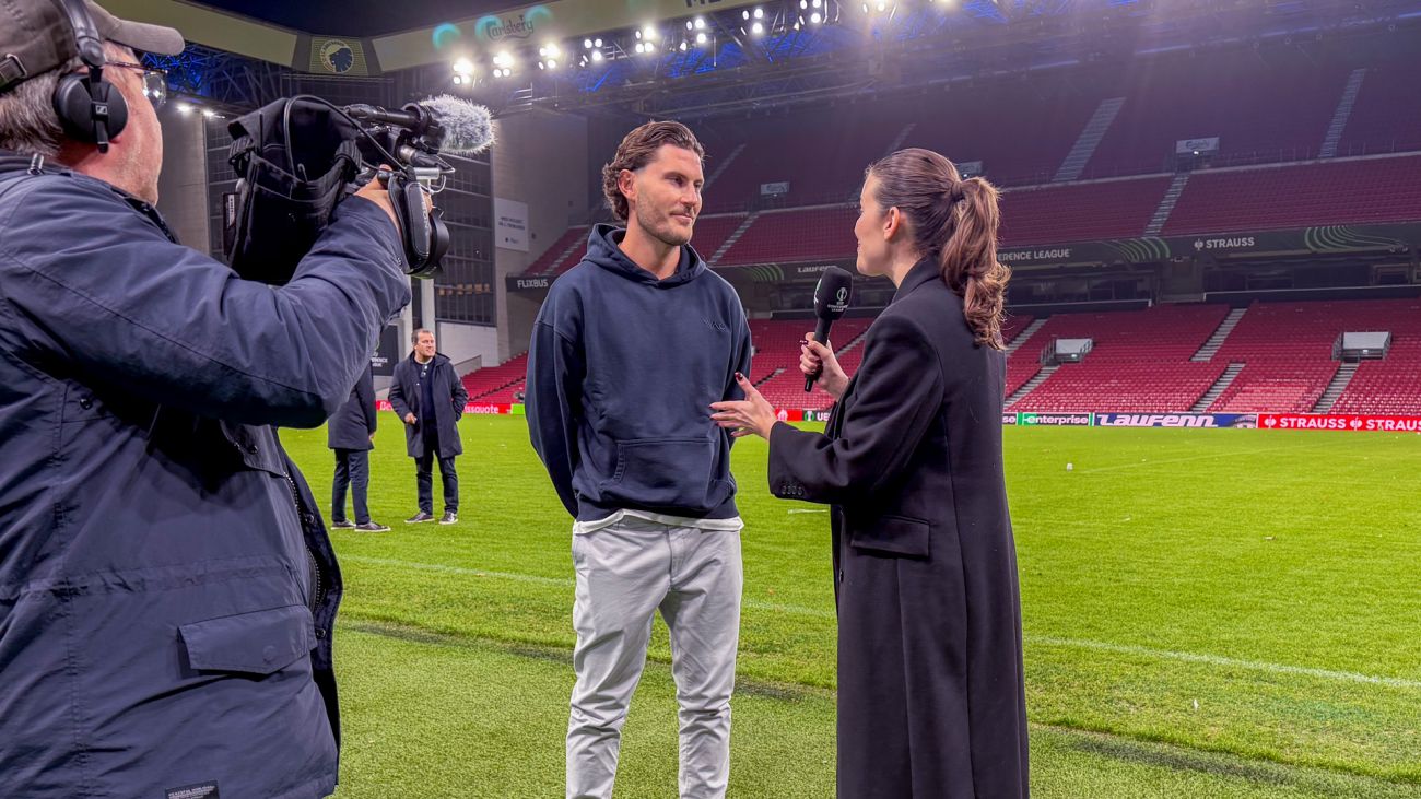 Jonas Wind interviewes i Parken af Amanda Bodenhoff fra Disney+