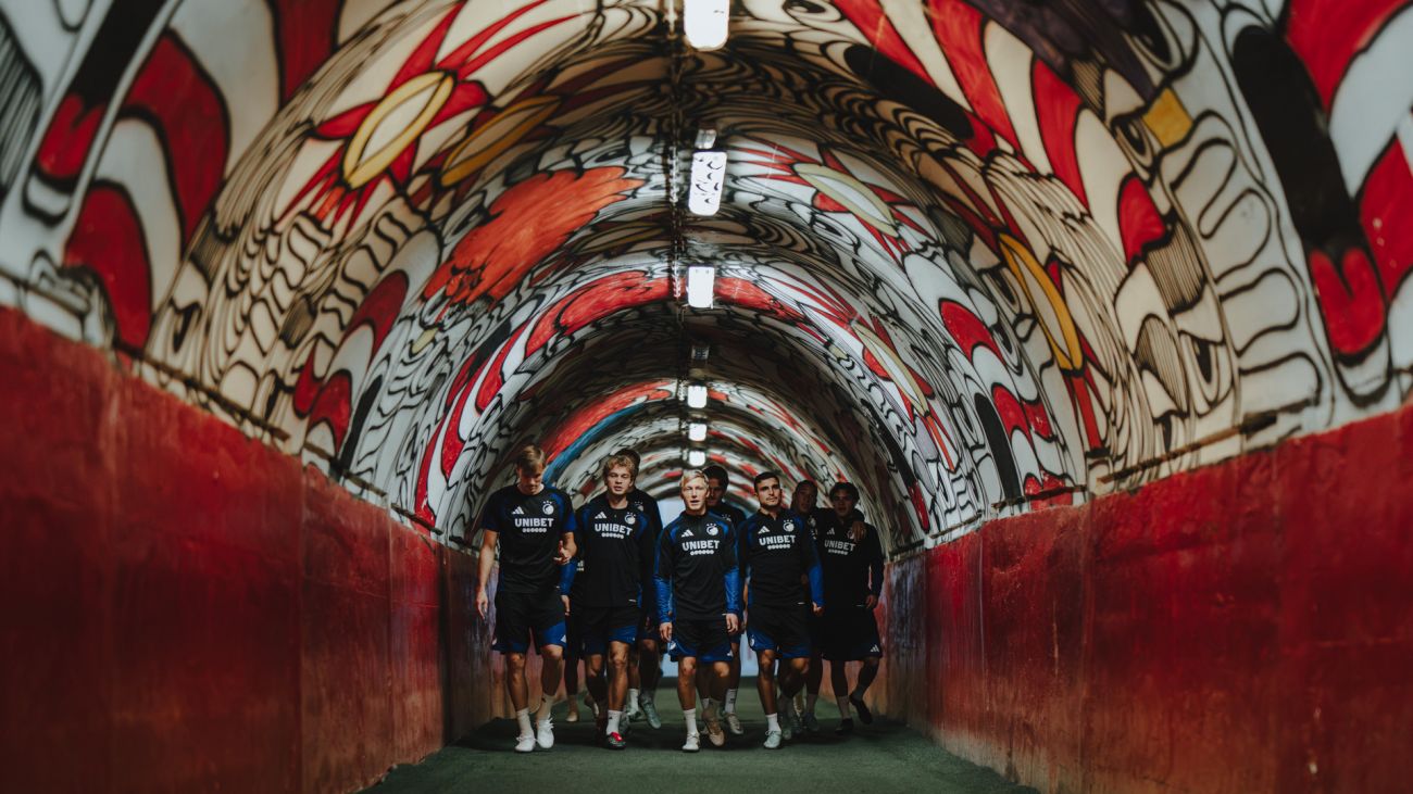 Spillertunnellen på Rajko Mitic Stadion i Beograd