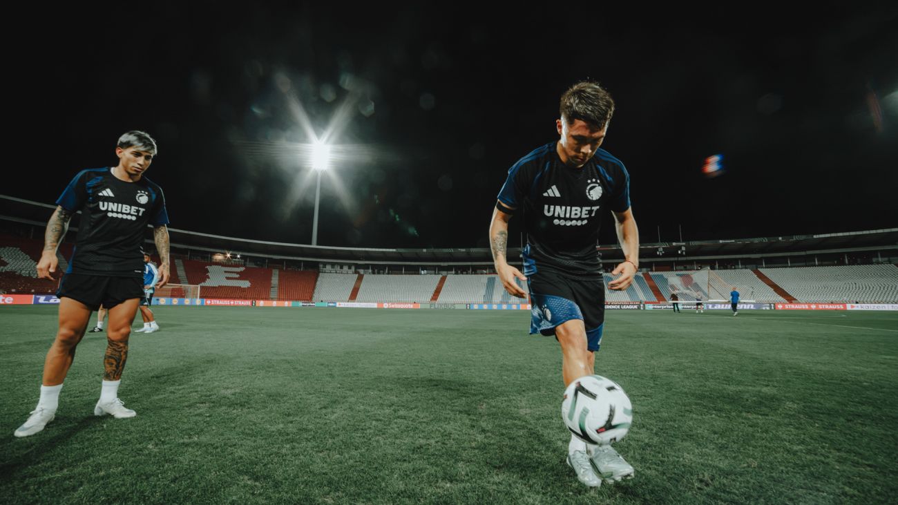Træning på Rajko Mitic Stadion i Beograd