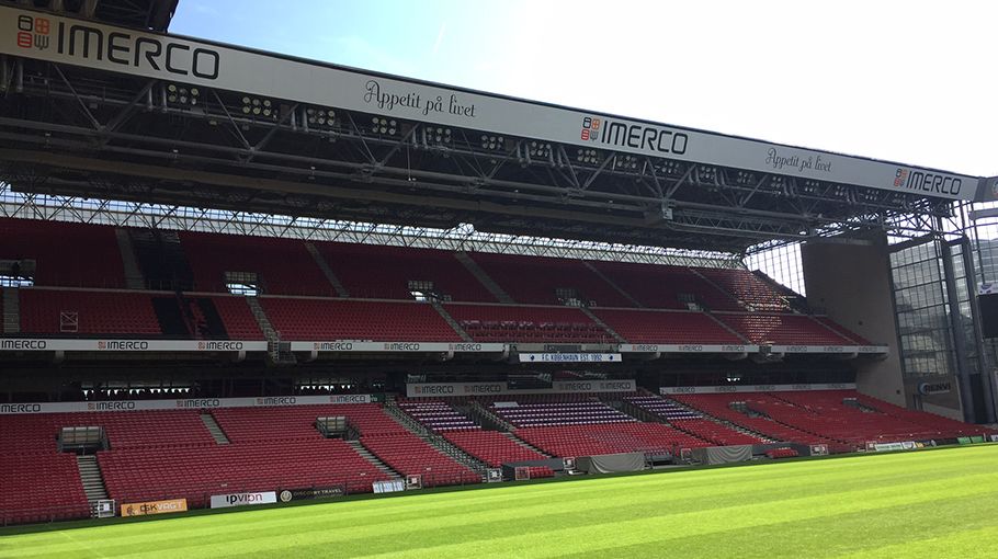 Imerco tribunen i Telia Parken Imerco tribunen i Telia Parken