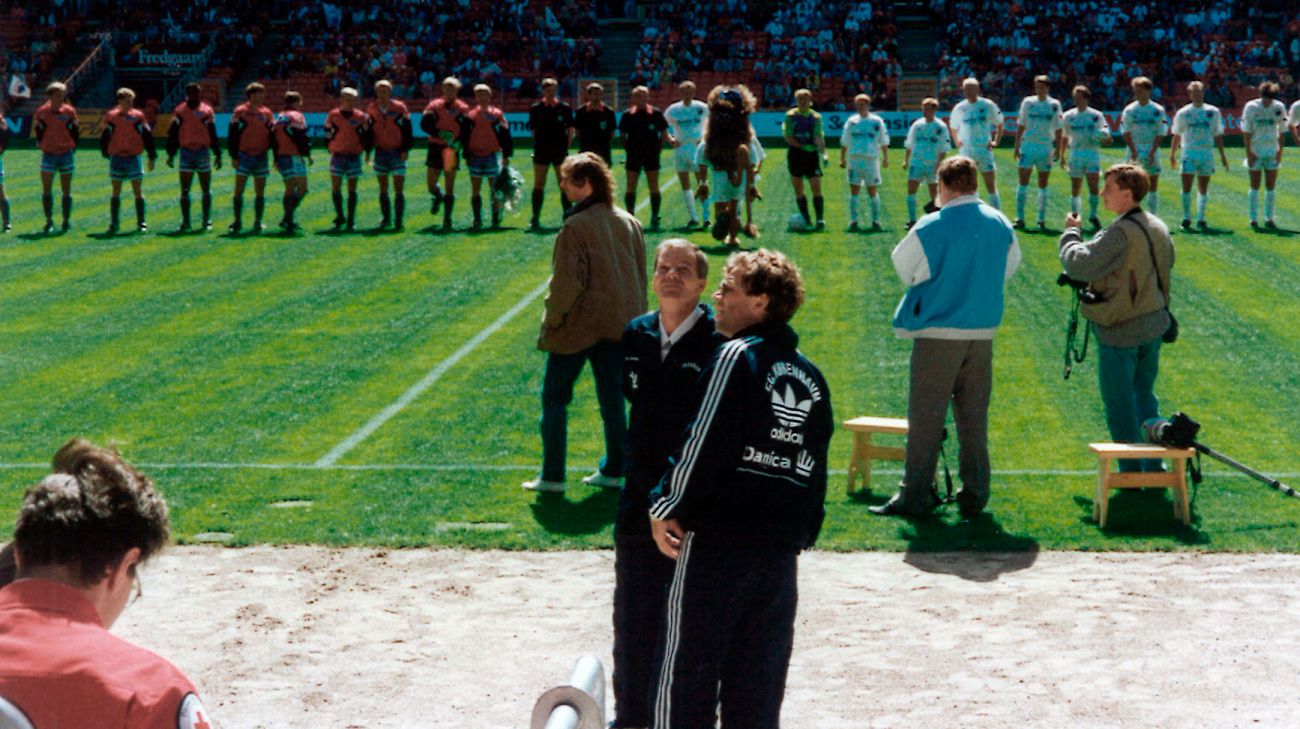 Benny Johansen og Keld Kristensen før den sidste hjemmekamp mod AaB Benny Johansen og Keld Kristensen før den sidste hjemmekamp mod AaB