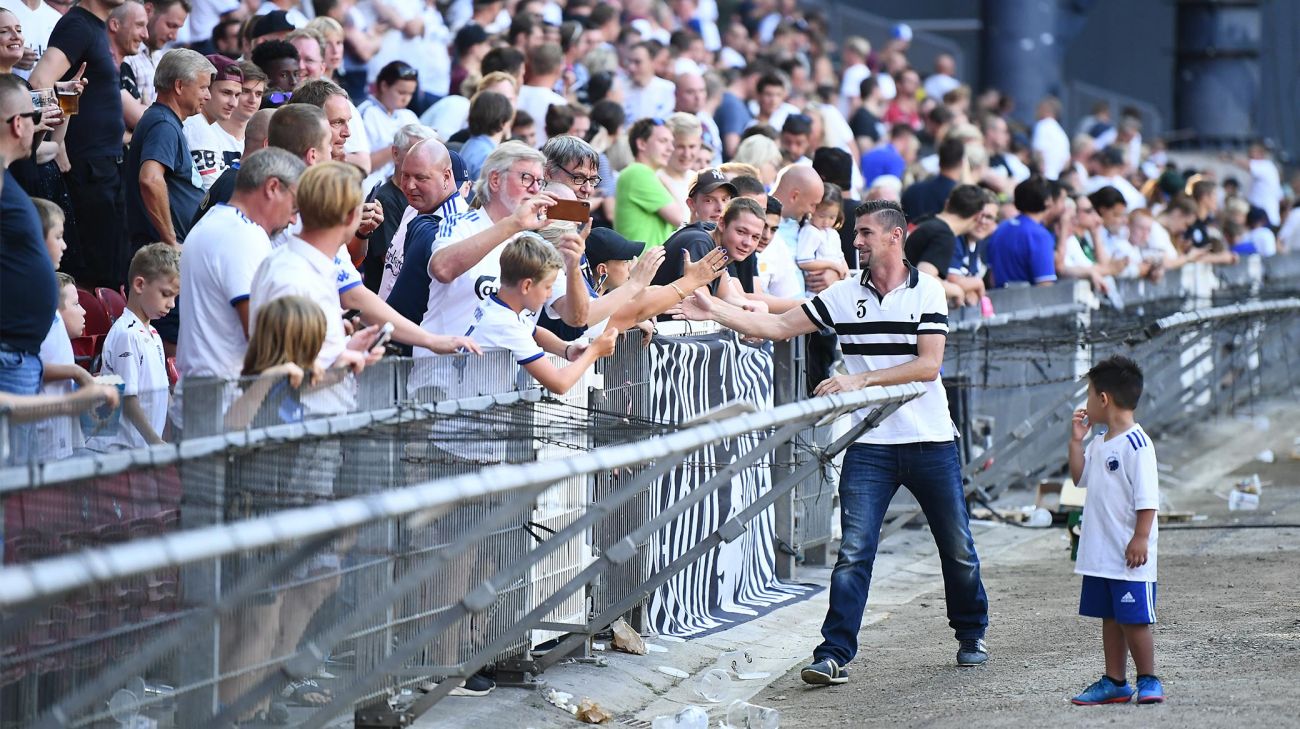 César Santin på besøg i Telia Parken