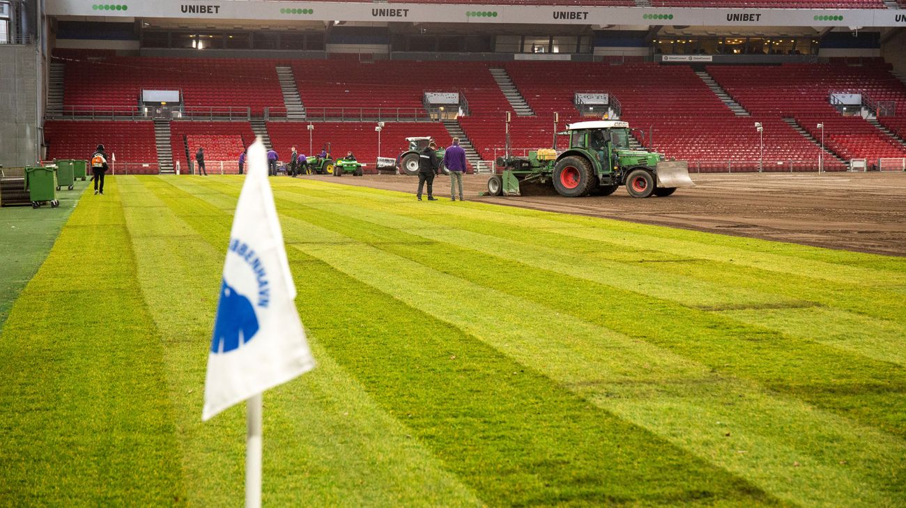 Parken får nyt græs Parken får nyt græs
