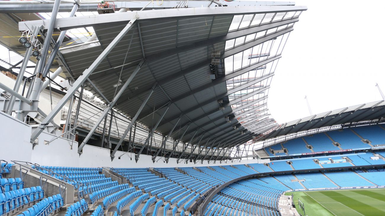 South Stand udbygges i 2015 på City of Manchester Stadium