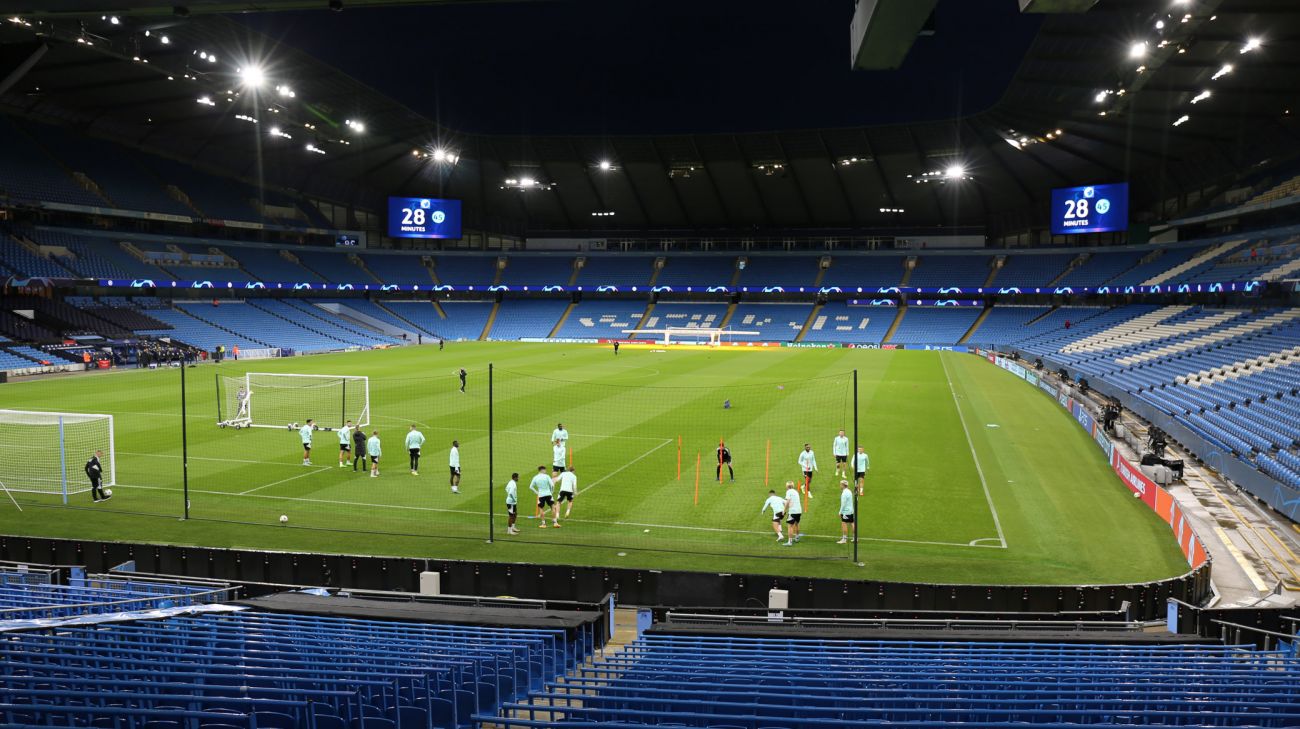 Træning på City of Manchester Stadium