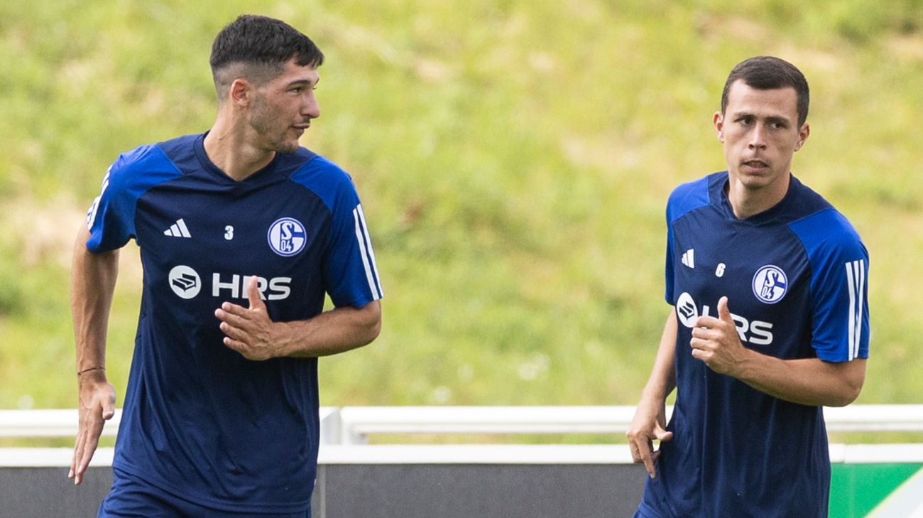 Schalke 04's Leo Greml og Ron Schallenberg Schalke 04's Leo Greml og Ron Schallenberg