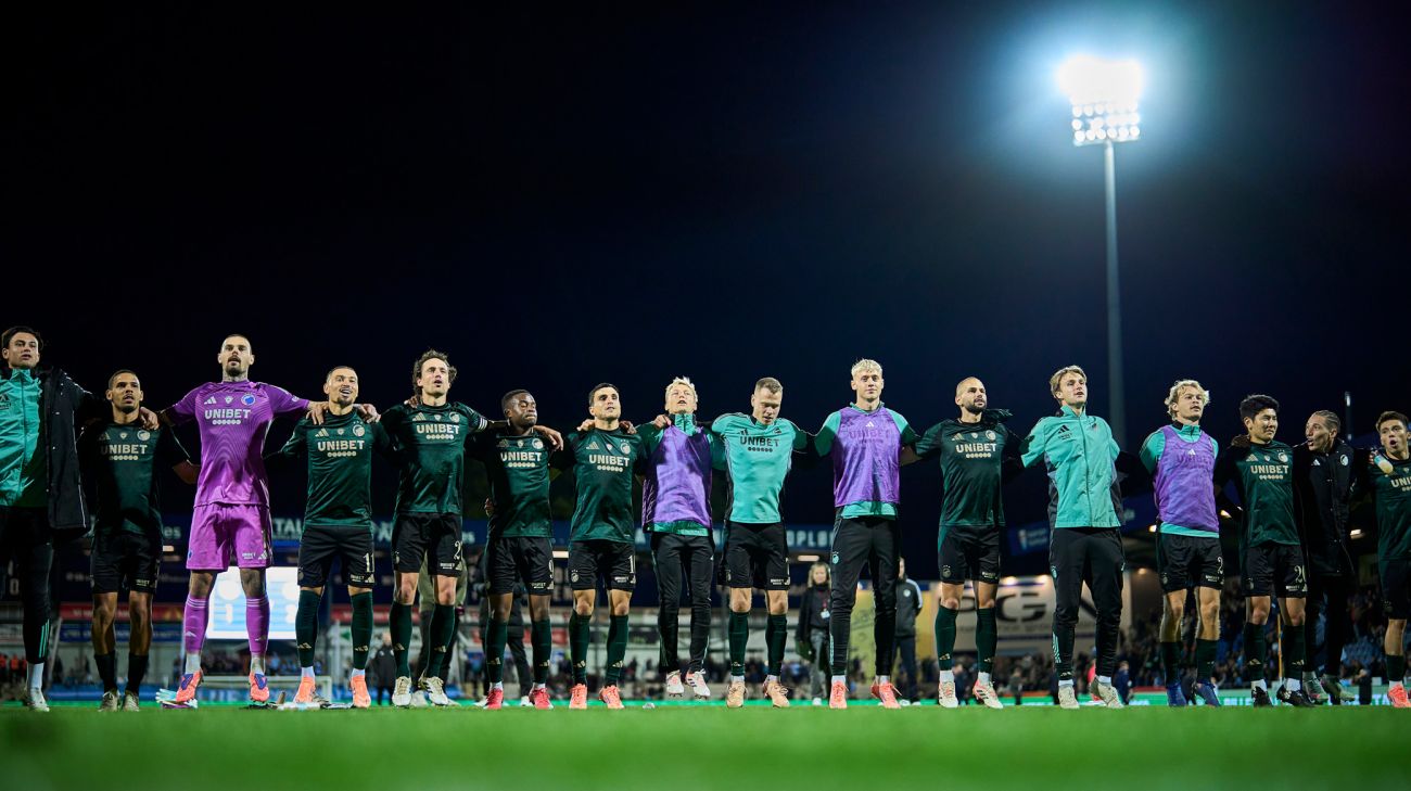 Spillerne jubler efter sejren