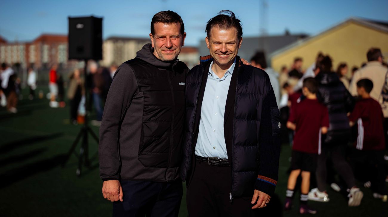 Sportsdirektør Sune Smith-Nielsen og borgmester Michael Vindfeldt
