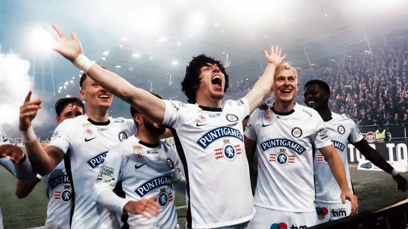 Sturm Graz-spillerne jubler over mesterskabet