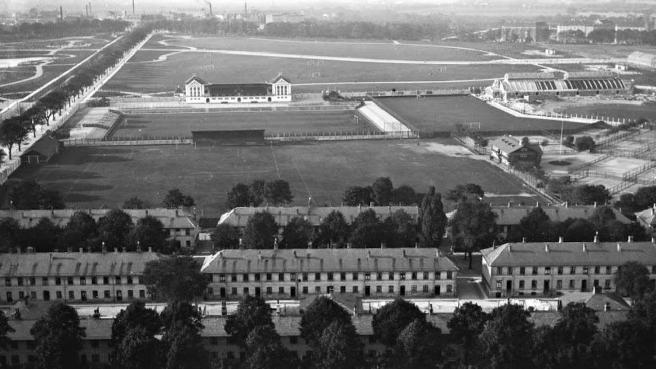 Udsigt over Københavns Idrætspark, ca. 1911
