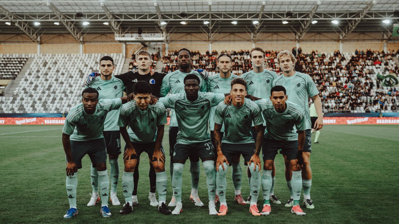 Holdfoto før Conference League-kampen mod FC Polissya