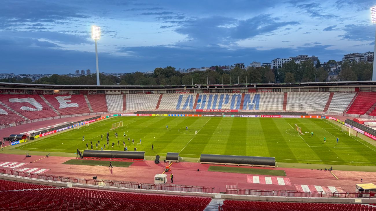 View over Stadion Rajko Mitic i Beograd